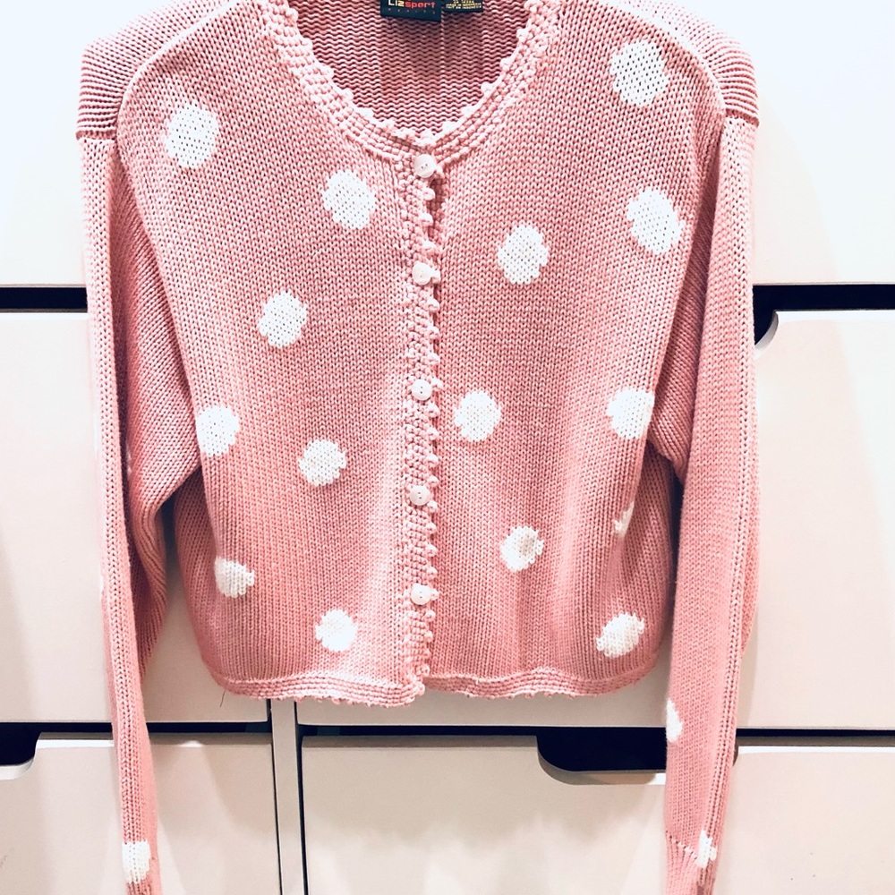 LIZ SPORT SM PETITE CARDIGAN SWEATER